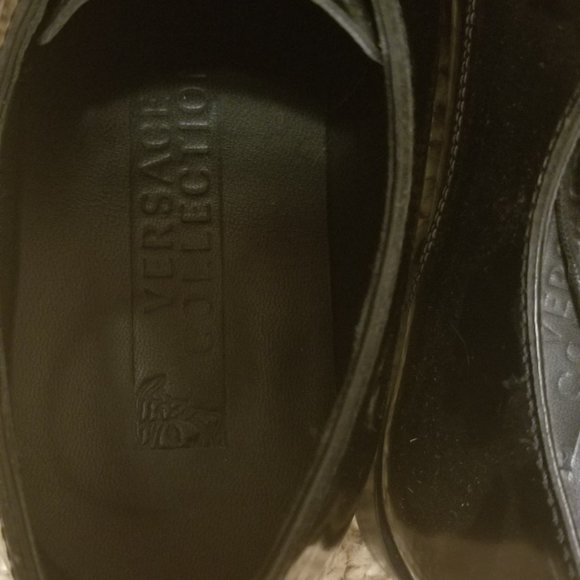 Men's Black Versace Collection Dress Shoes - Picture 2 of 5